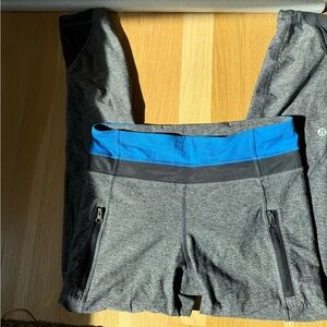 lululemon athletica Gray and Blue Leggings